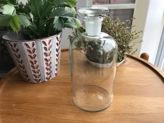 Karaffel med glasprop - i klar glas