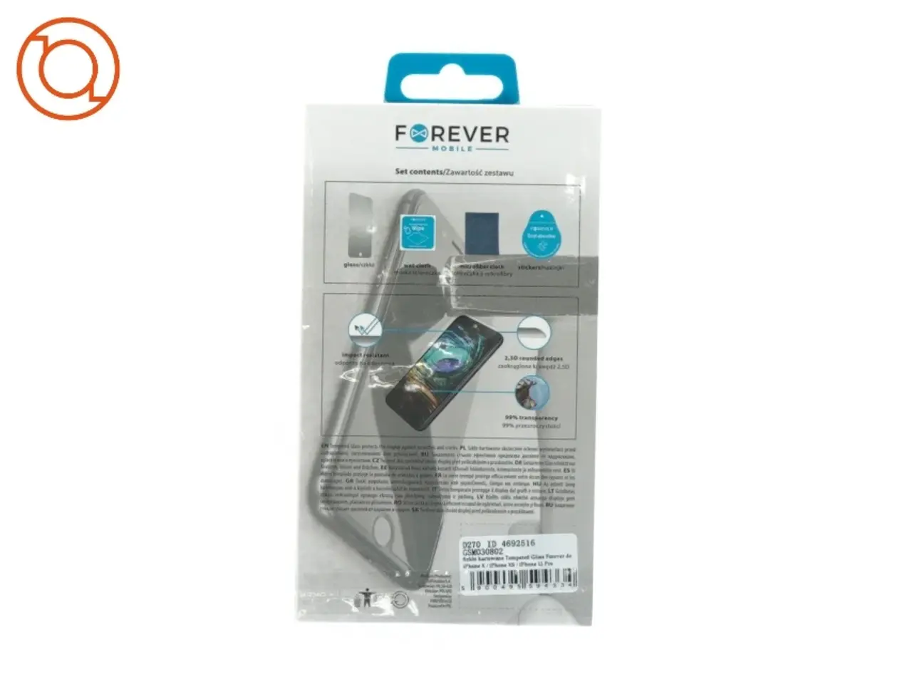 Billede 2 - Tempered et glas iphone 11 pro fra Forever Mobile (str. 18 x 10 cm)