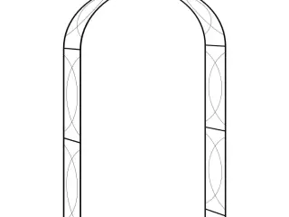 Havebue 150x34x240 cm jern sort
