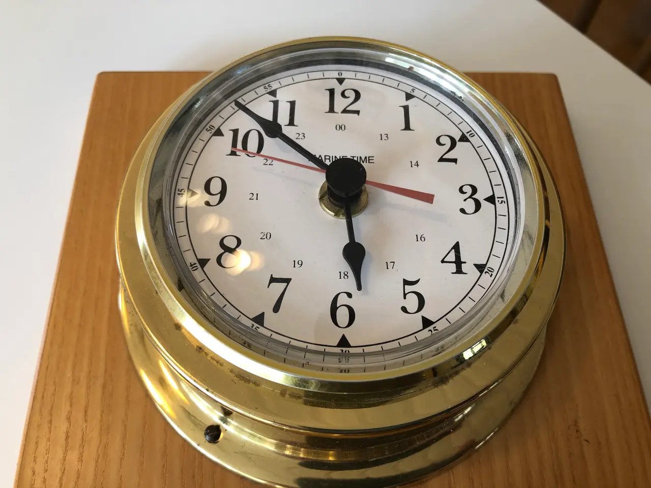 Billede 3 - Fint sæt skibsur og barometer i messing