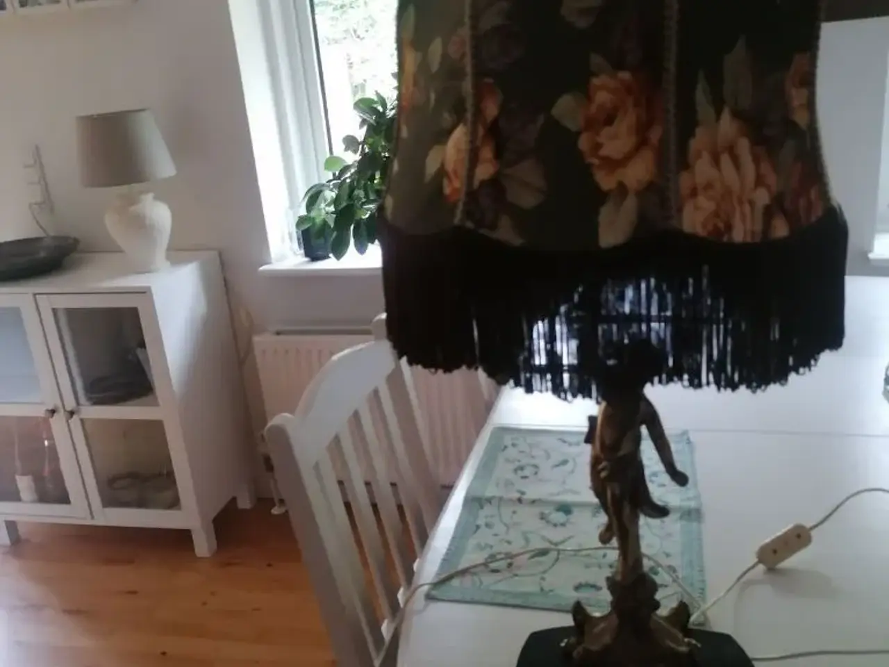 Billede 1 - Bordlampe. Eksotisk fig Speciel messing