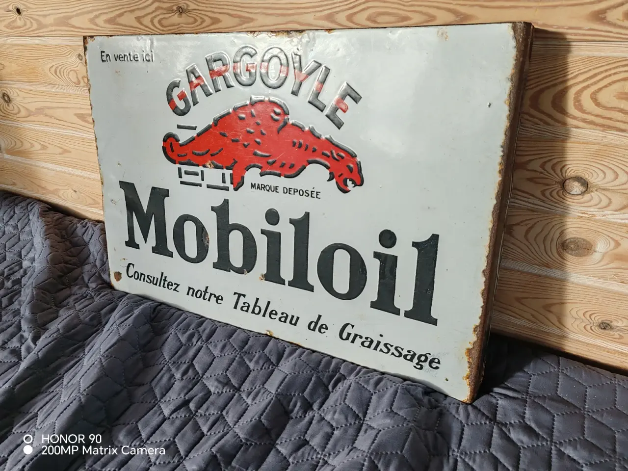 Billede 4 - Emaljeskilt mobiloil (evt bytte)