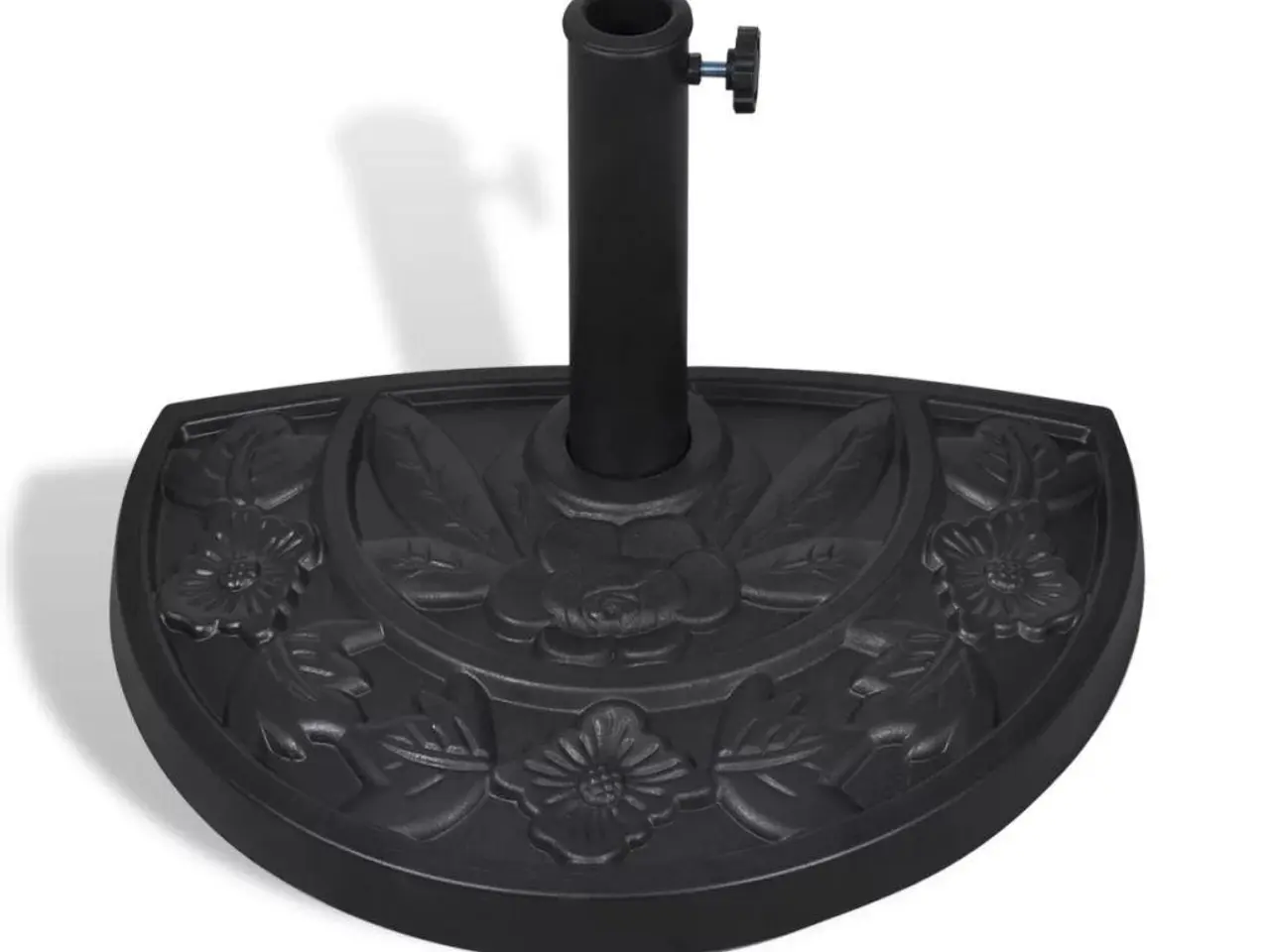 Billede 1 - Halvrund parasolfod i resin - sort, 9 kg