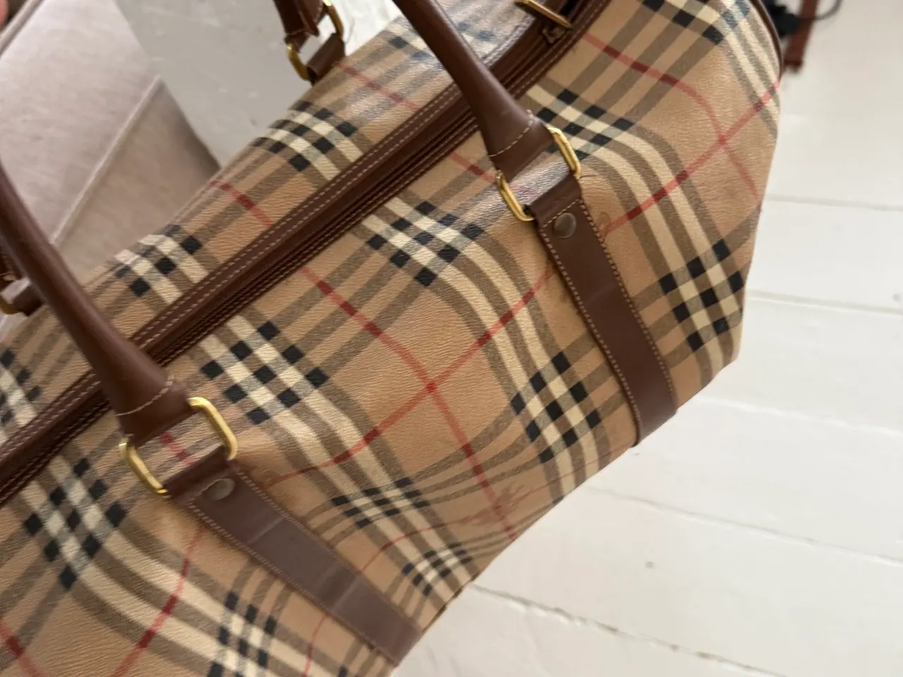 Billede 3 - Vintage Burberrys weekendtaske i klassisk check