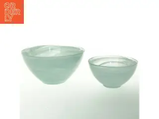Sæt af glas skåle (str. Ø. 22 cm. ø. 16 cm)
