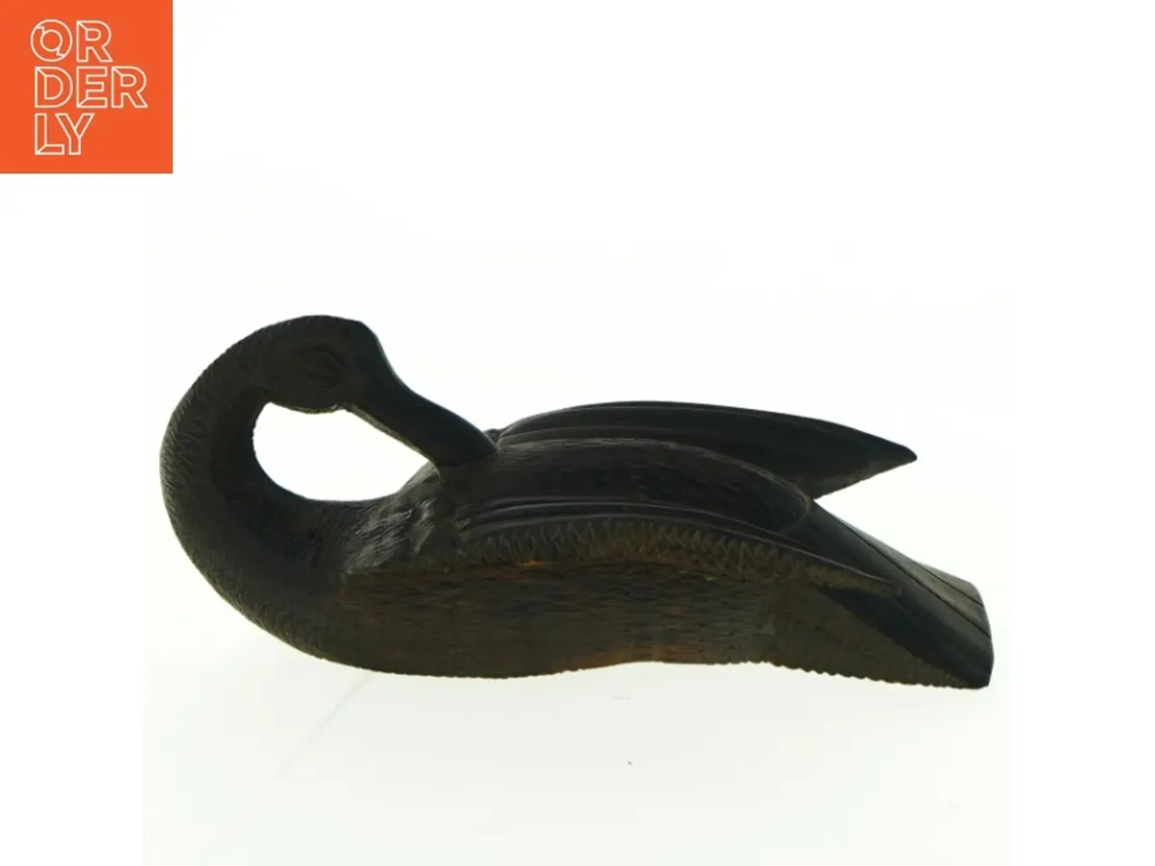 Billede 1 - Træskulptur af and (str. 14 cm)