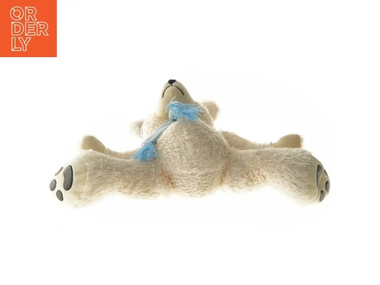 Billede 2 - Bamse med blå hat og halstørklæde (str. 46x24 cm)