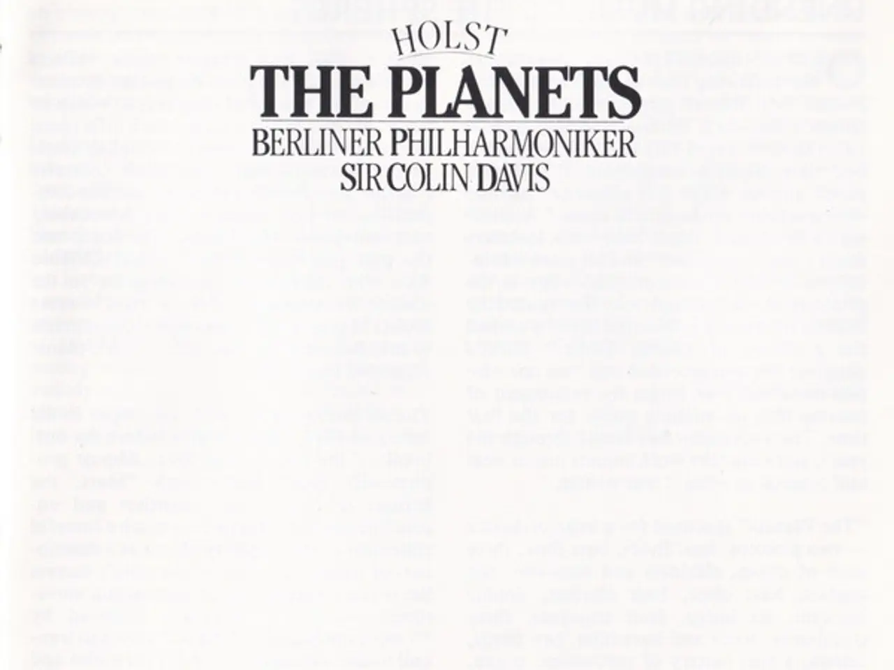 Billede 6 - Holst*, Berliner Philharmoniker, Sir Colin Davis –