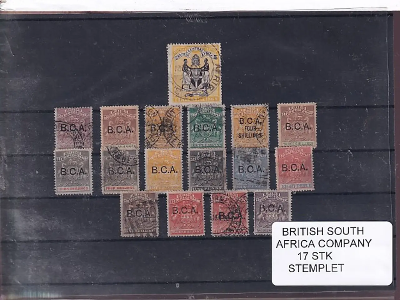 Billede 1 - British South Africa Company - 17 Stk. - Stemplet