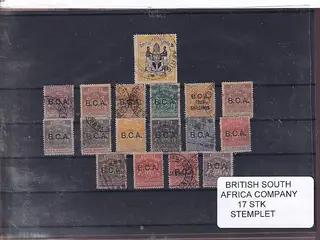 British South Africa Company - 17 Stk. - Stemplet