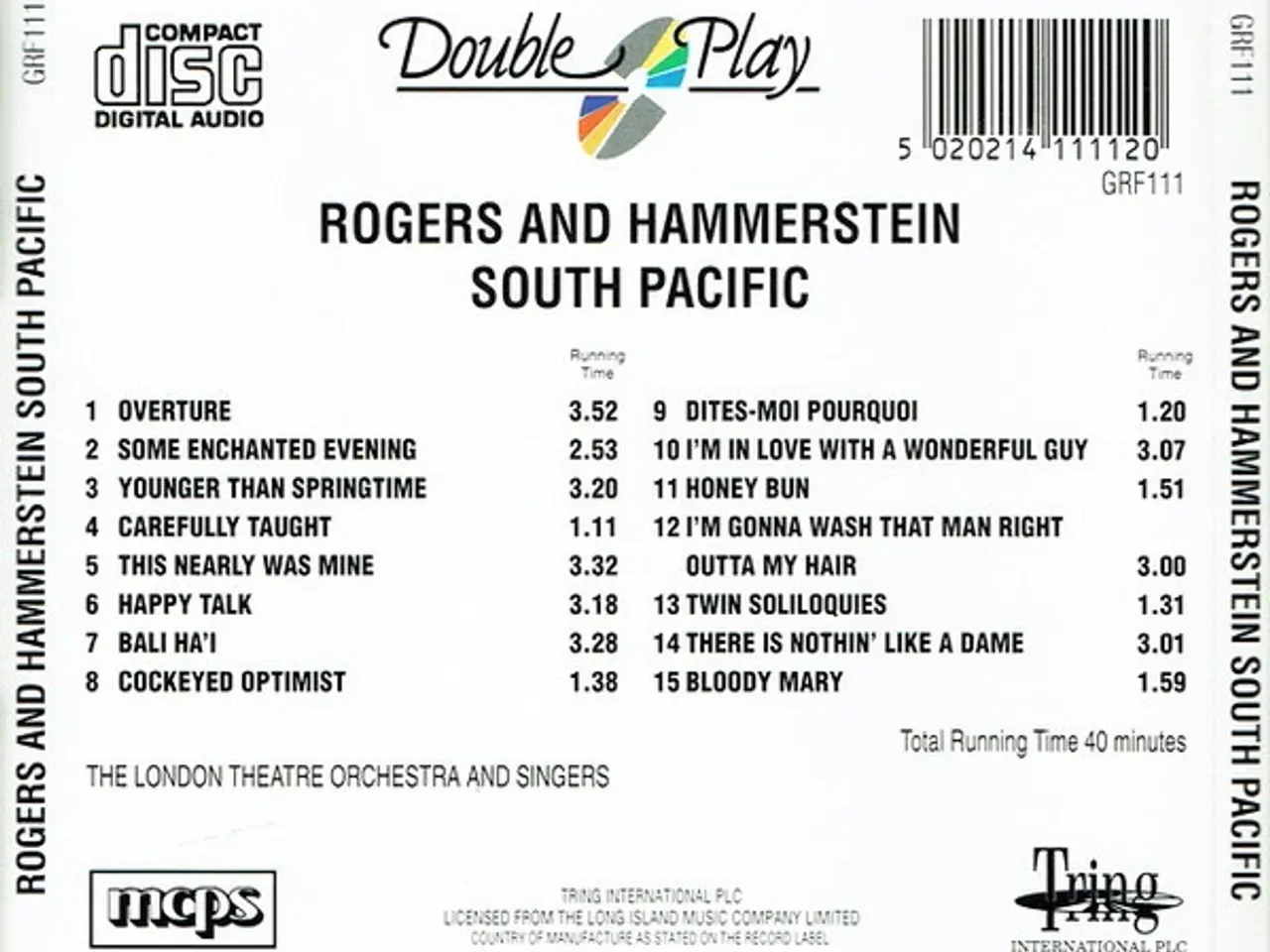 Billede 5 - Rodgers And Hammerstein* – South Pacific – CD