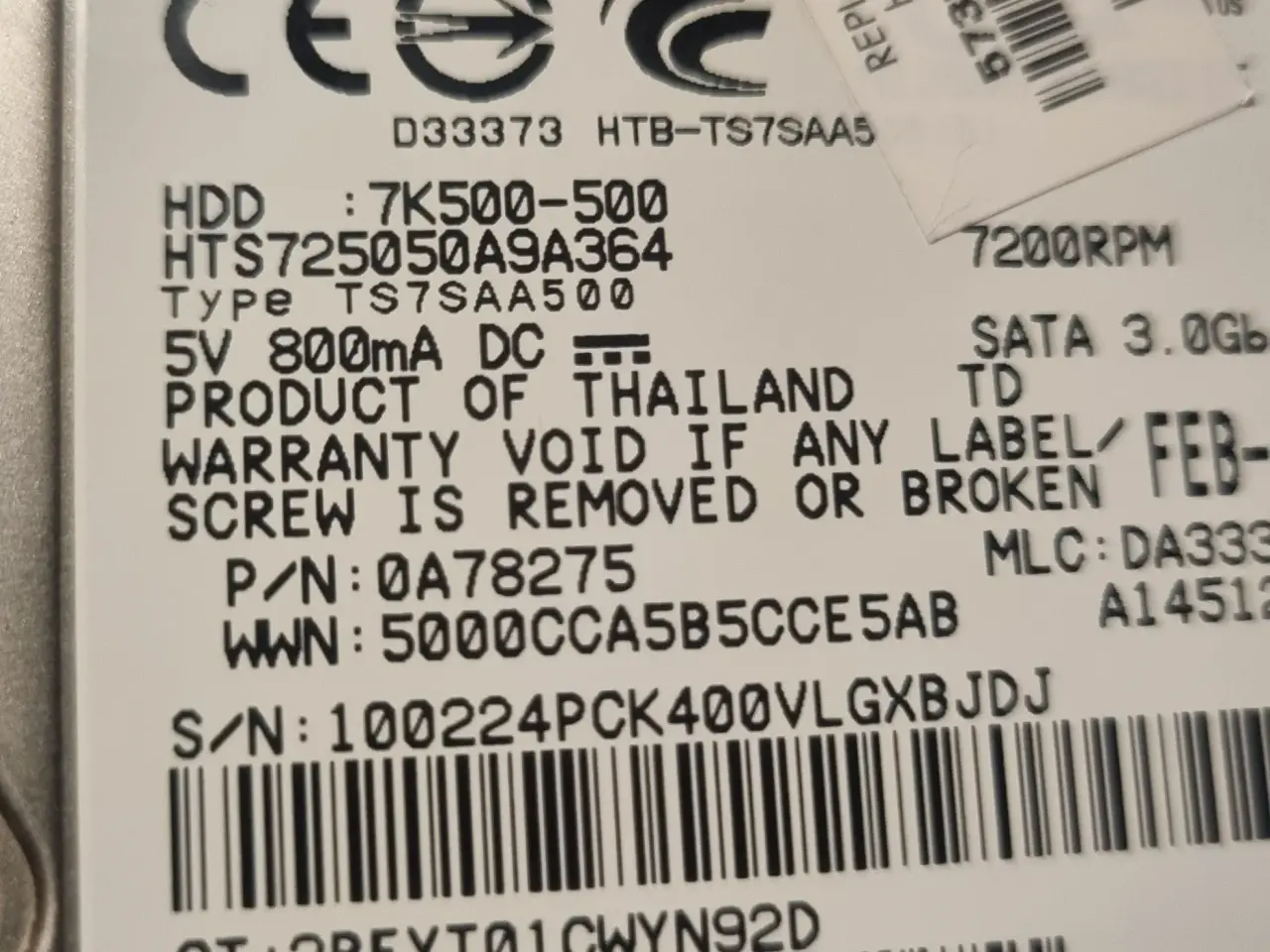 Billede 4 - Hitachi 2.5" 600GB!