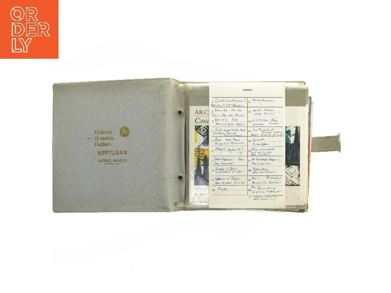 Billede 1 - Vintage vinyl opbevaringsmappe til LP singler fra Neptusan (str. 20x20x6 cm)