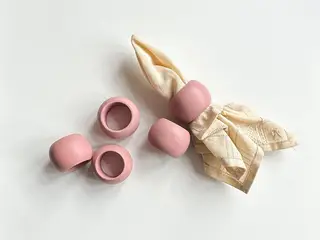 Servietringe, gammelrosa, 5 stk samlet
