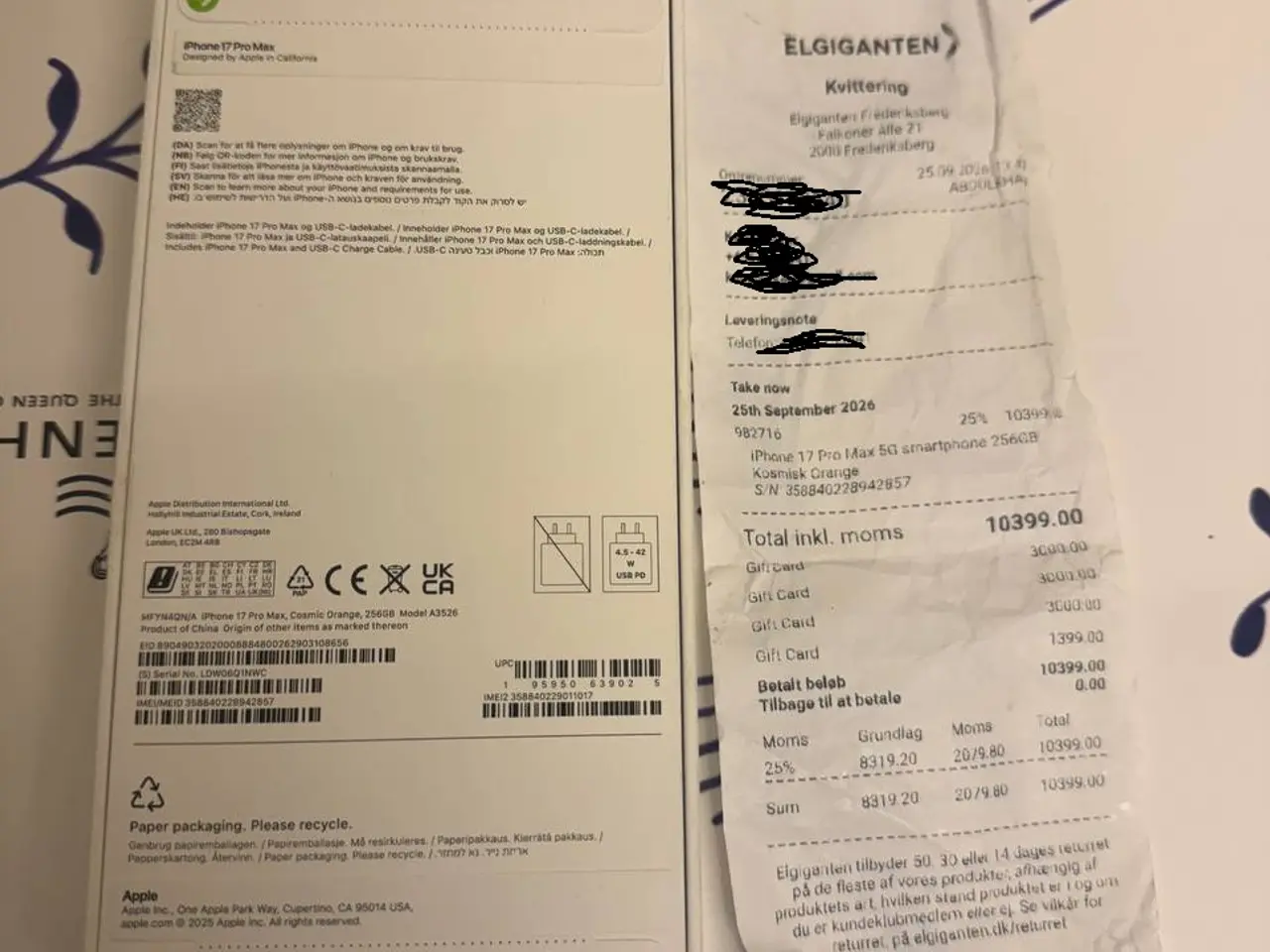 Billede 2 - iPhone 17 Pro Max Kosmisk Orange - 256GB