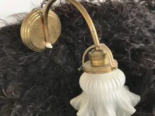 Gammel væglampe messing 