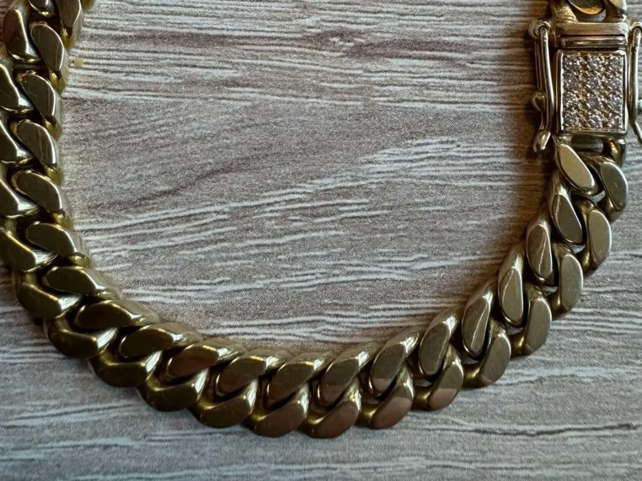 Billede 2 - 14 karat massiv guld armbånd med diamanter