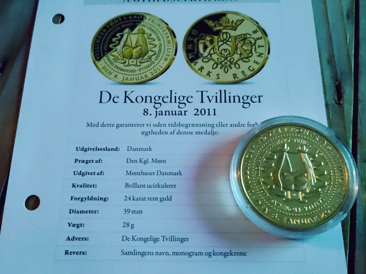 Billede 1 - Kongelige tvillinger medalje