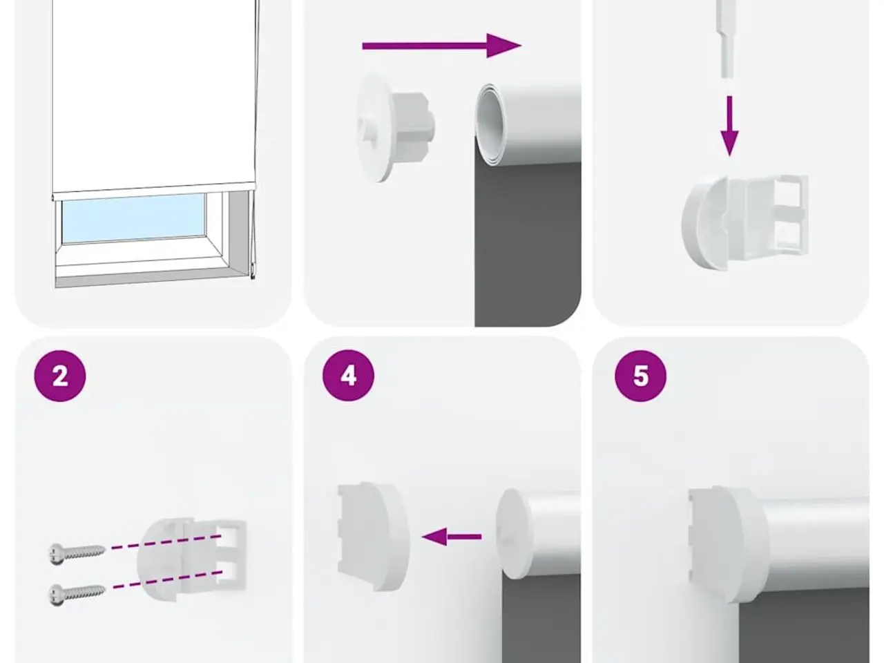 Billede 6 - Mørklægningsrullegardin 150×150 cm - stofbredde 146,6 cm, grå polyester