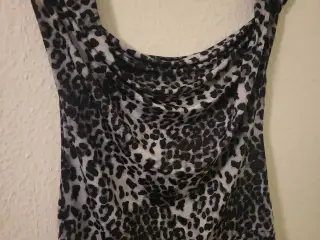 Grå Leopard Top
