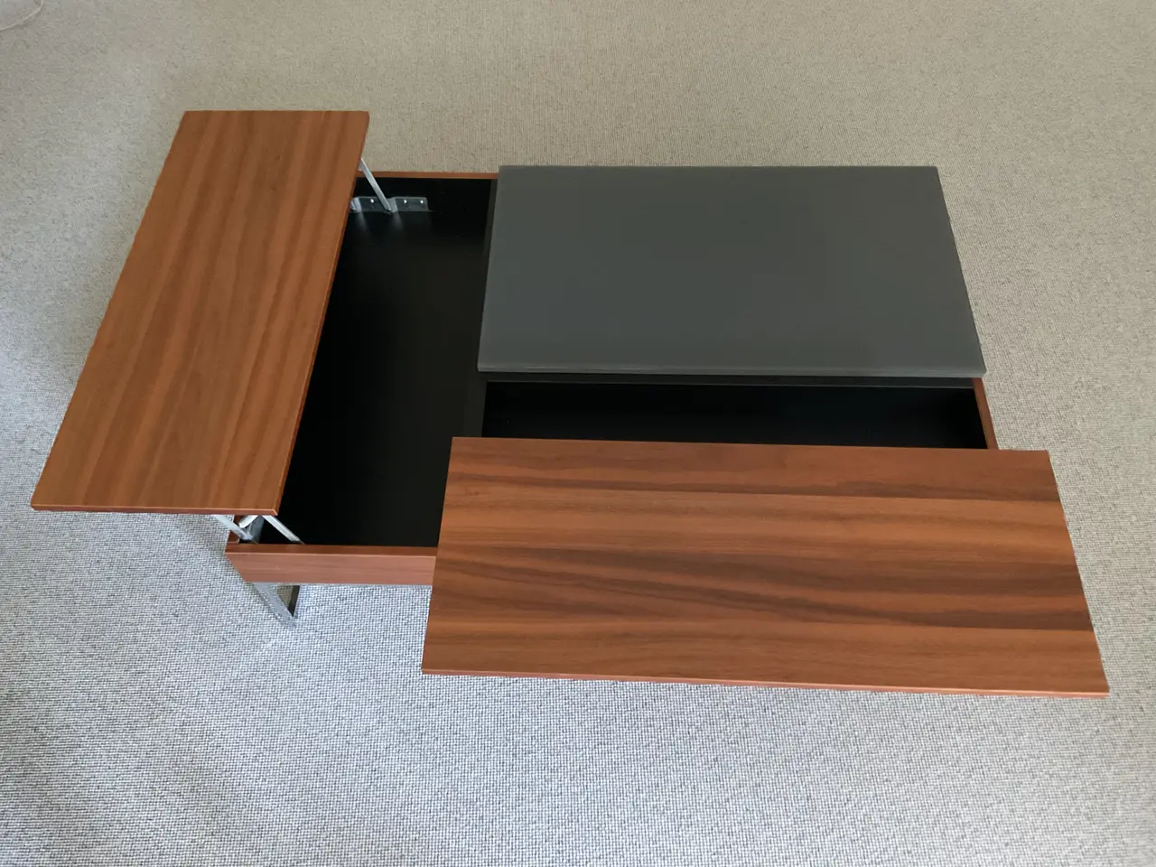 Billede 4 - Sofabord valnød med tre rum fra BoConcept