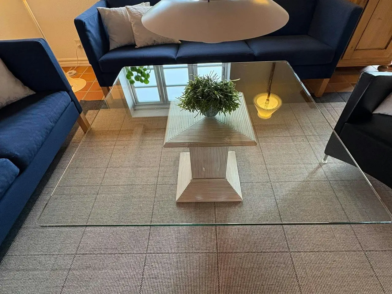Billede 1 - Glas sofabord med kvadratisk bordplade