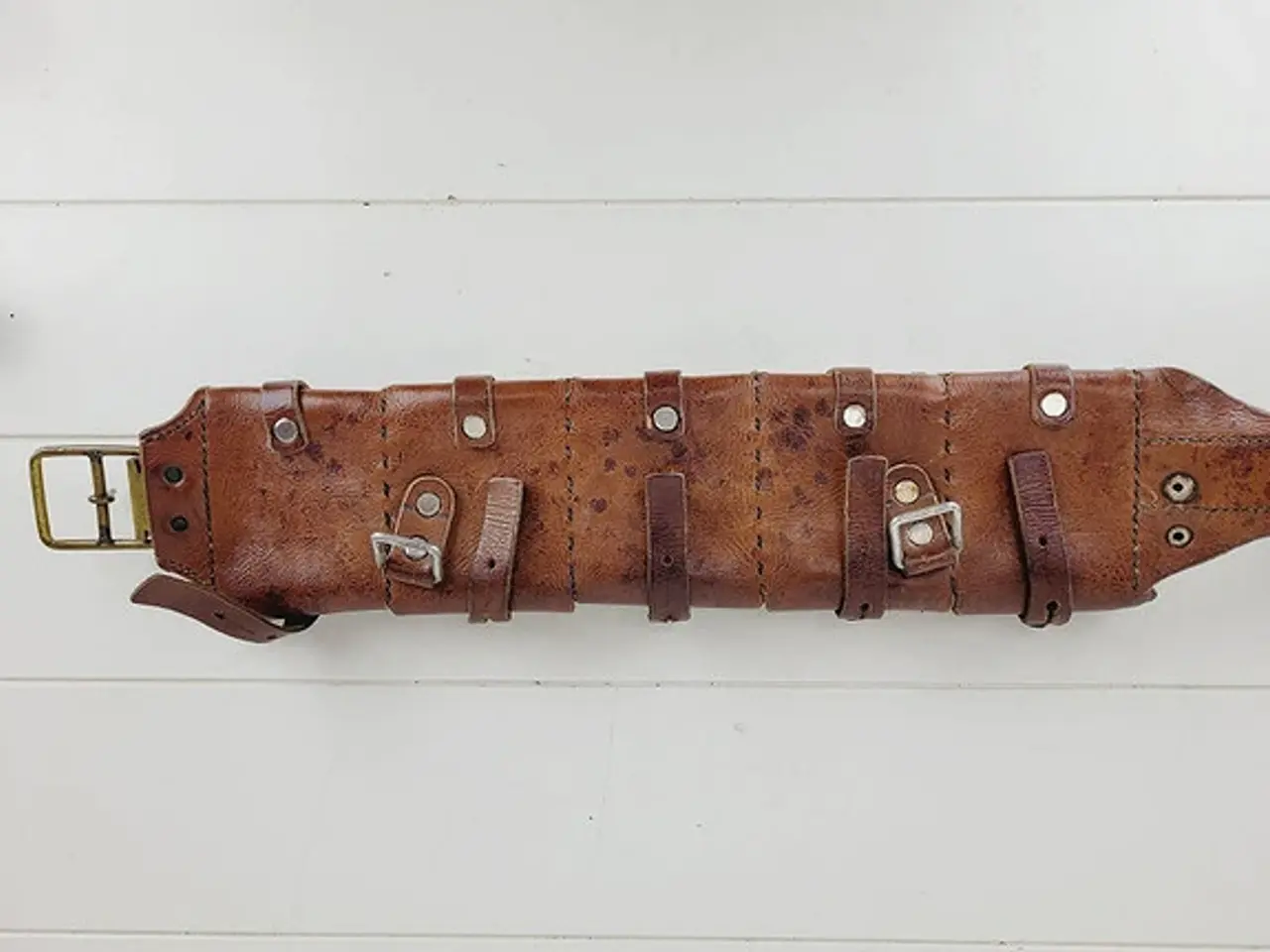 Billede 5 - ⭐️ Autentisk Antik Svensk WW1 Læderbæltetaske