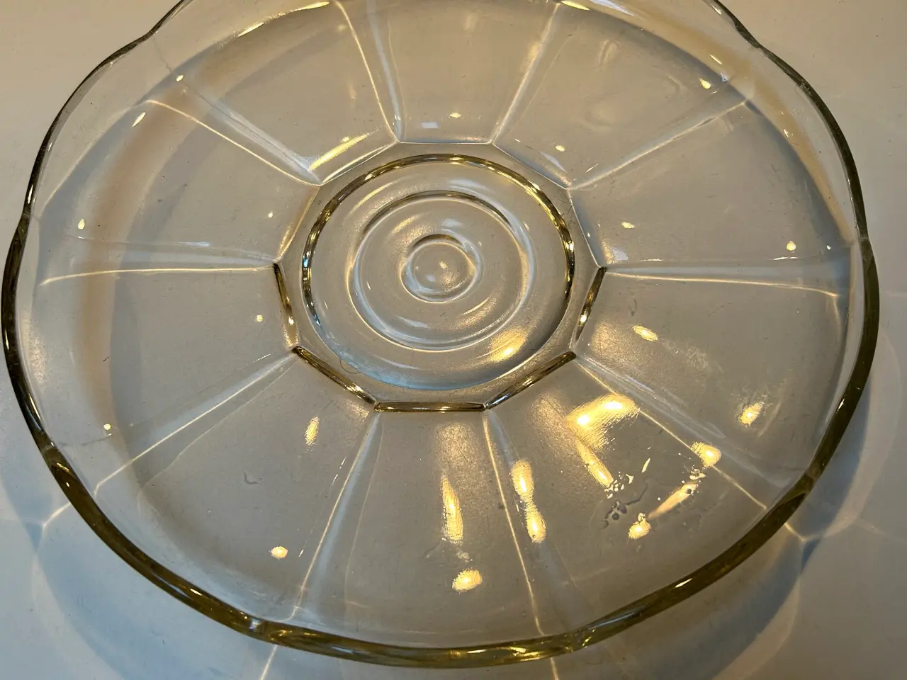 Billede 1 - Lagkagefad i glas, Vintage