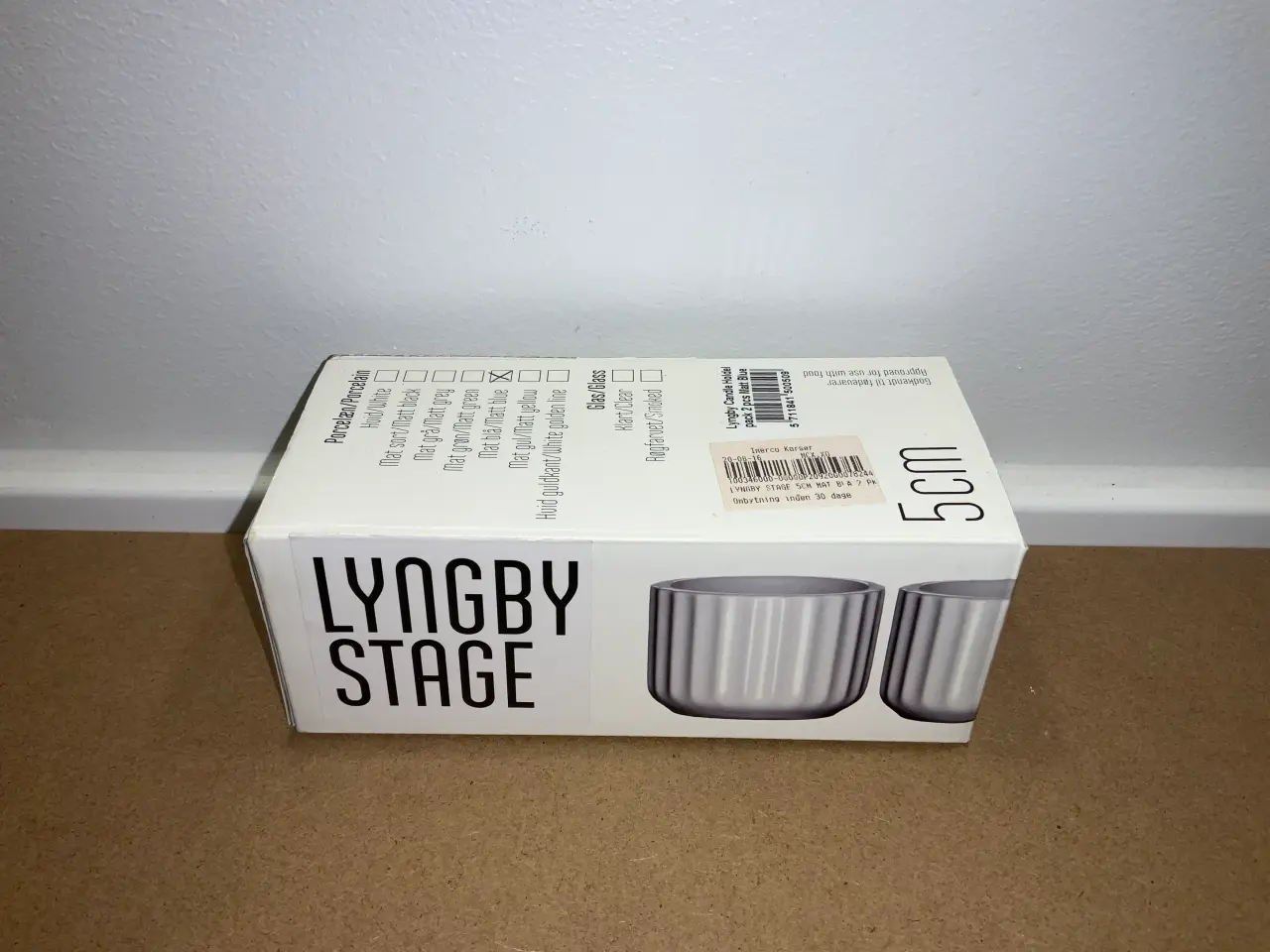 Billede 4 - Porcelæn Lyngby Lysestage 2 stk. 5 cm., Matt Blue