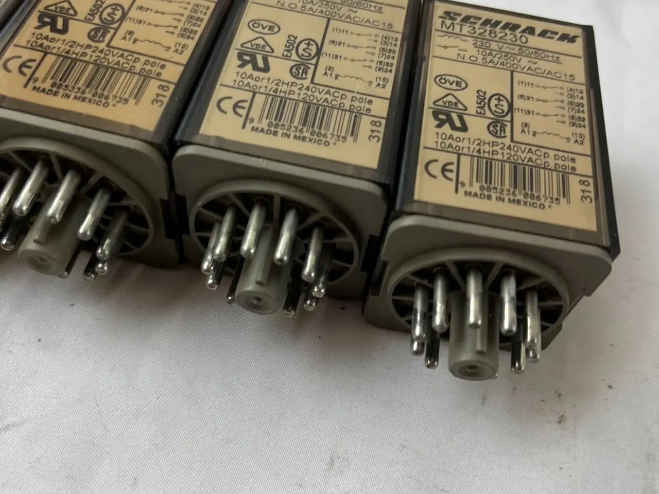 Billede 8 - Schrack MT328230 relæ 230V AC 10A 3CO Plug‑In Tyco