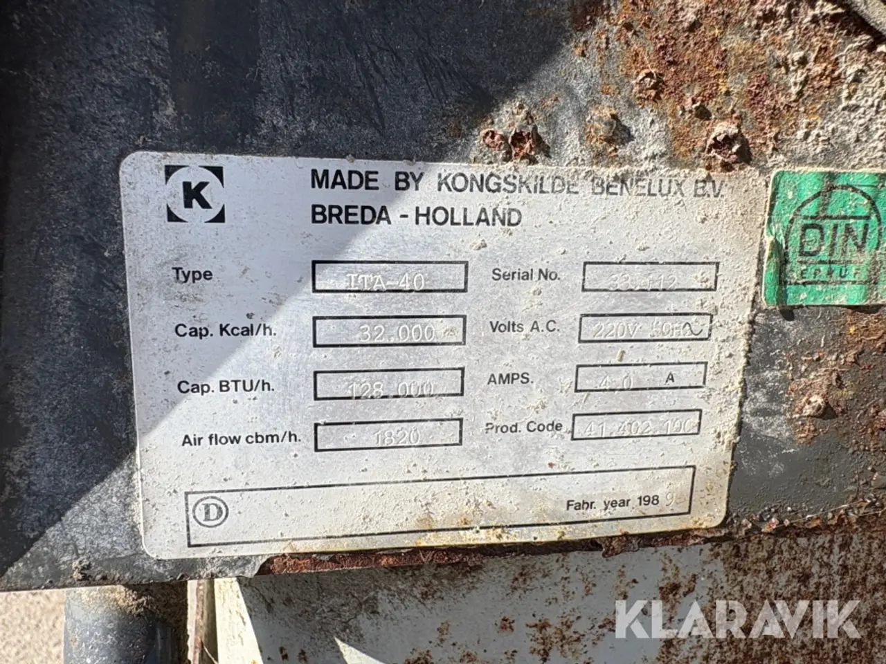 Billede 7 - Mobil varmekanon Kongskilde ITA-40