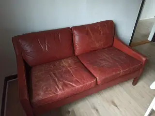 Dansk klassisk 1960er lædersofa retro