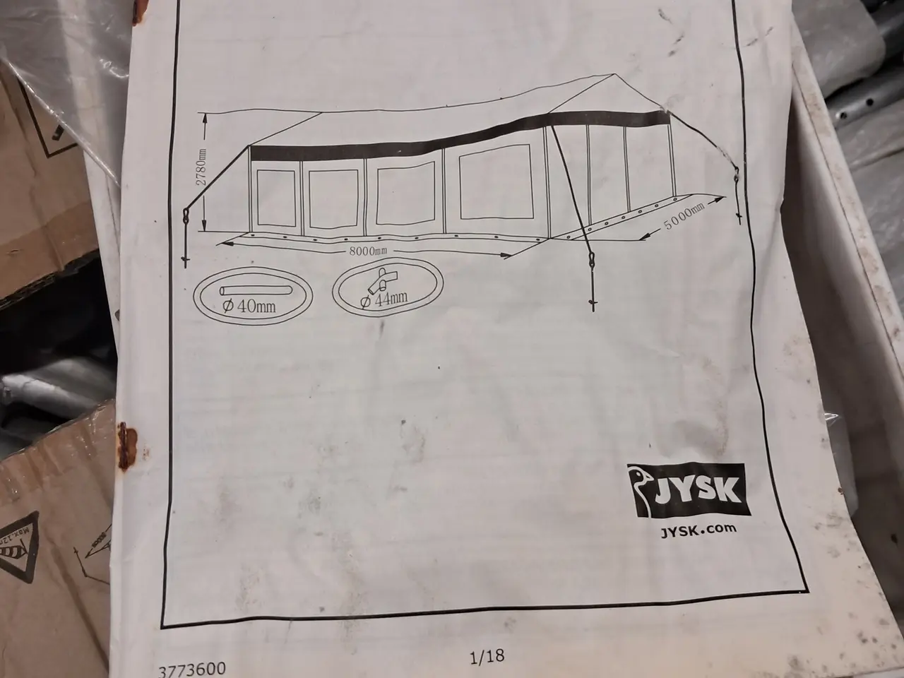 Billede 1 - 8 x 5 meter telt