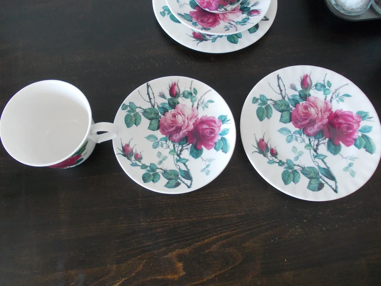 Billede 3 - Roy Kirkham English Rose kaffekopper med underkop