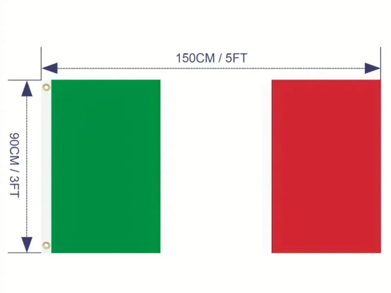 Billede 3 - Flag, italiensk flag 90x150cm