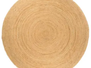 Gulvtæppe 180 cm flettet jute rundt