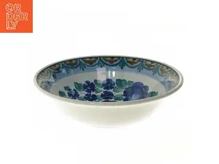 Blomstret skål i fajance Ø27 cm (str. Ø 27 cm)