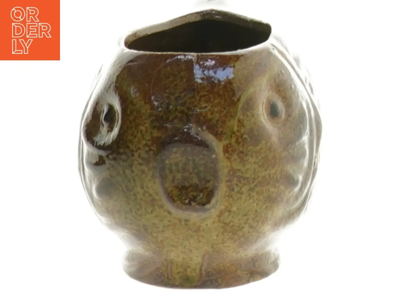 Billede 2 - Keramik fiske vase (str. 14x7,5 cm)