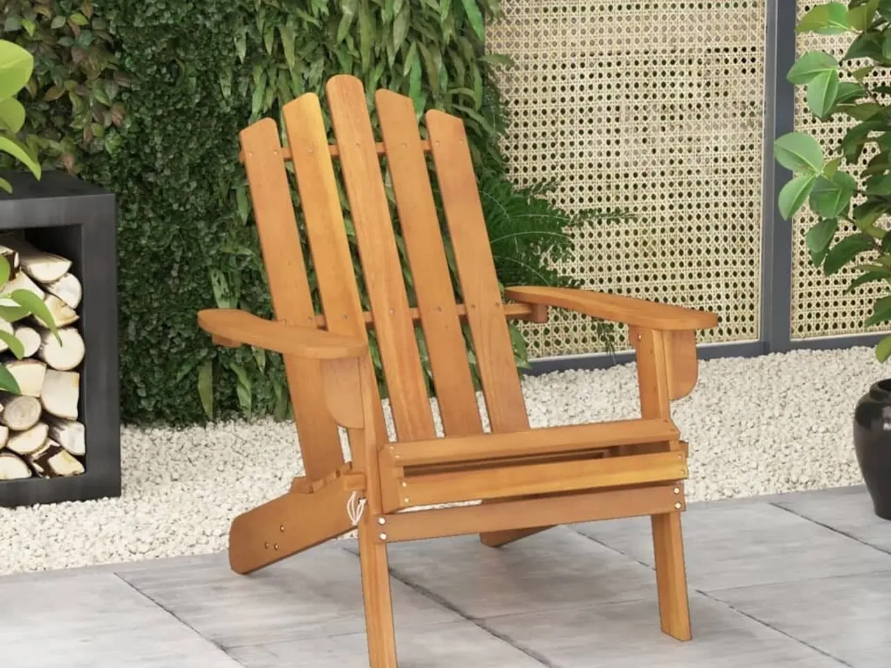 Billede 1 - Adirondack-havestol i massivt akacietræ - sammenklappelig