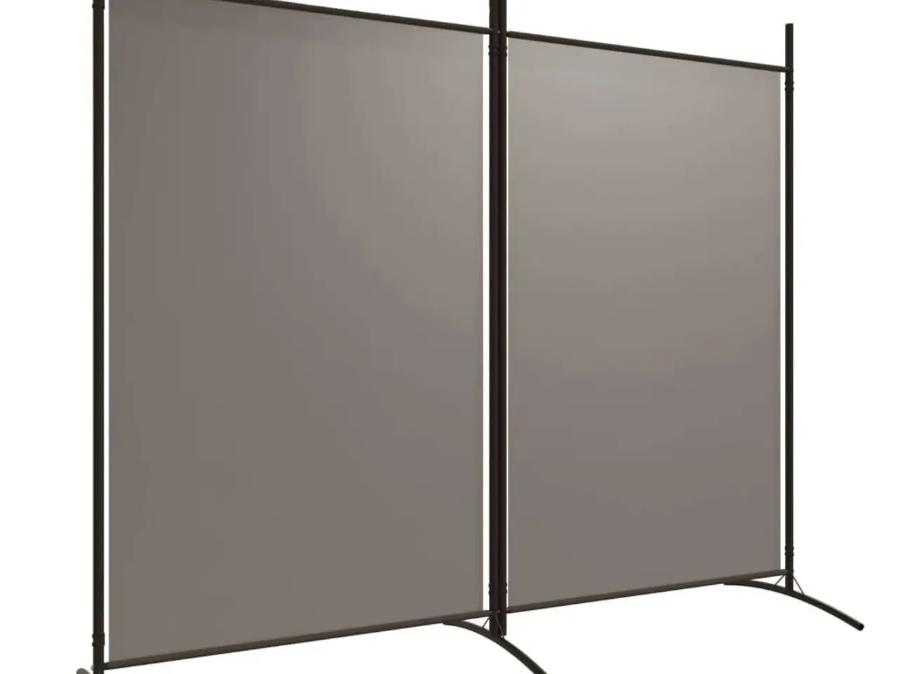 Billede 2 - 2-panels rumdeler i stof - 175 × 180 cm, antracitgrå