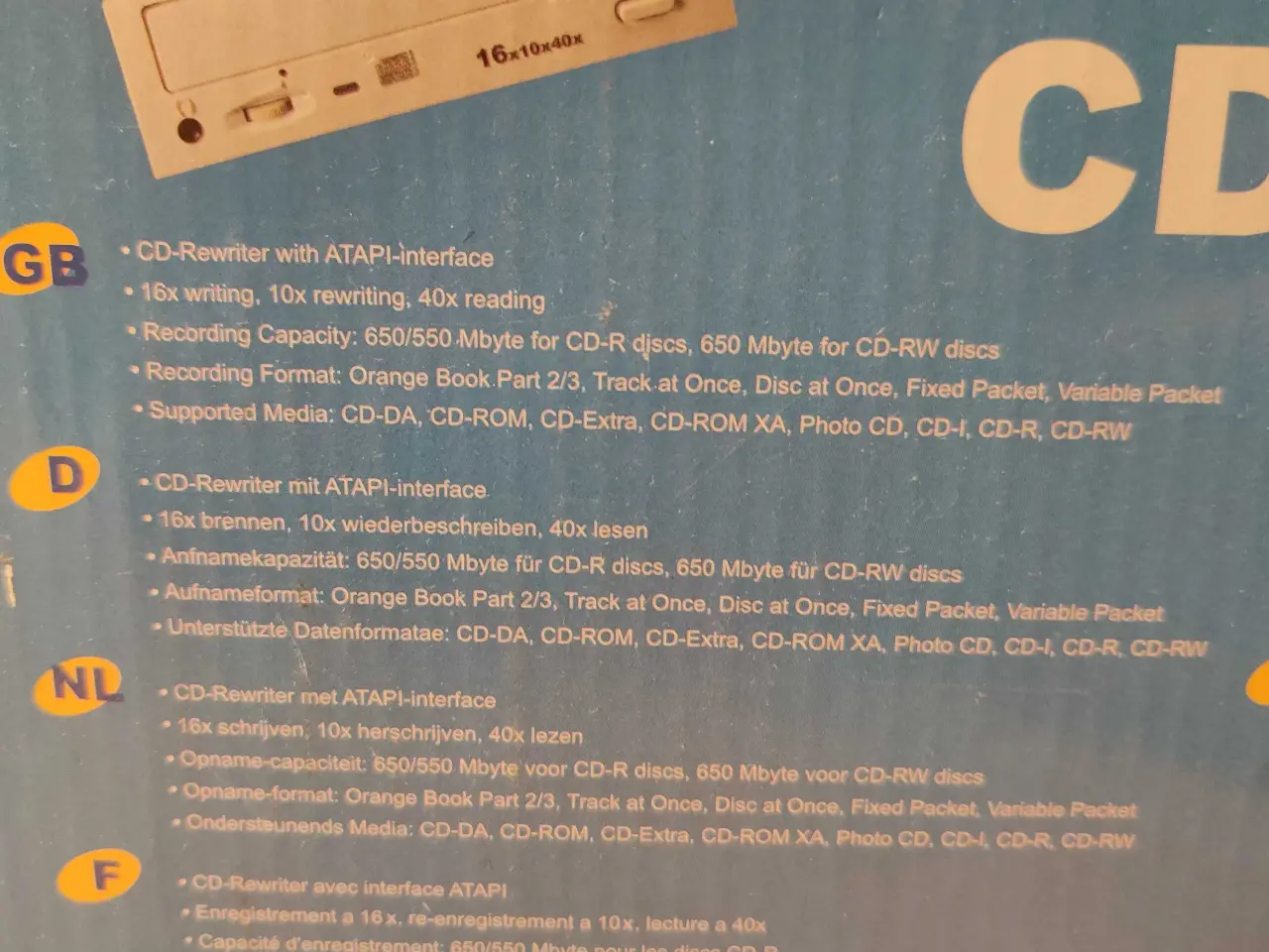 Billede 2 - Cd brænder i original emb.