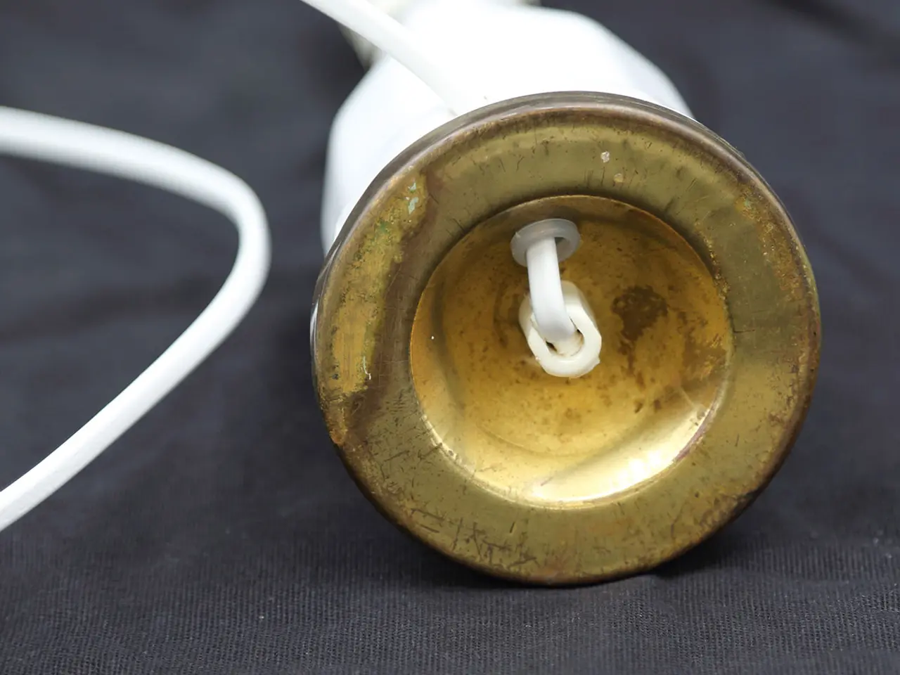 Billede 6 - Heiberg bordlampe i porcelæn og messing