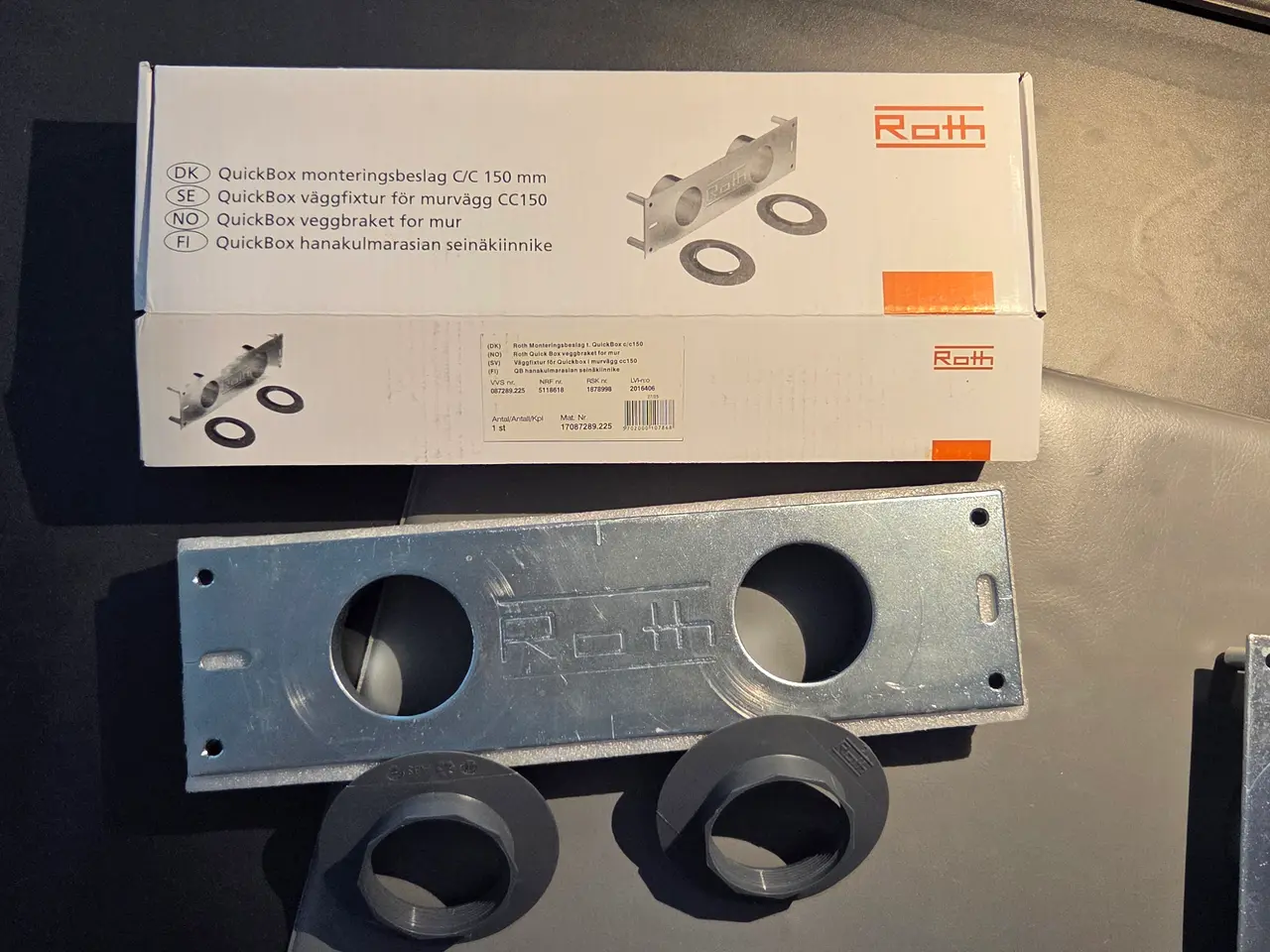 Billede 1 - Roth Monteringsbeslag til QuickBox c/c150