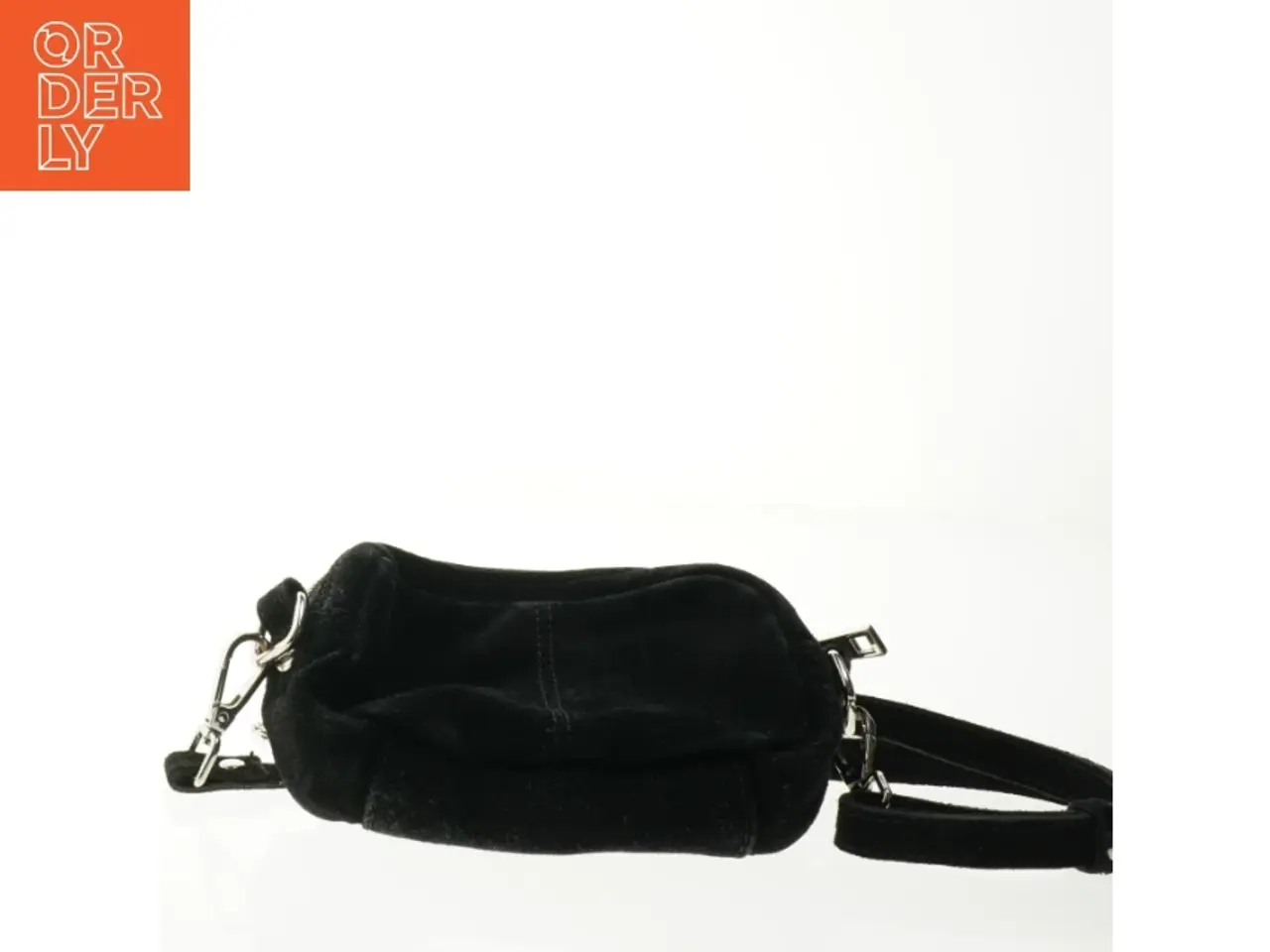Billede 3 - NUNOO - Sort fløjls skuldertaske fra Nunoo (str. 18 x 12 cm)