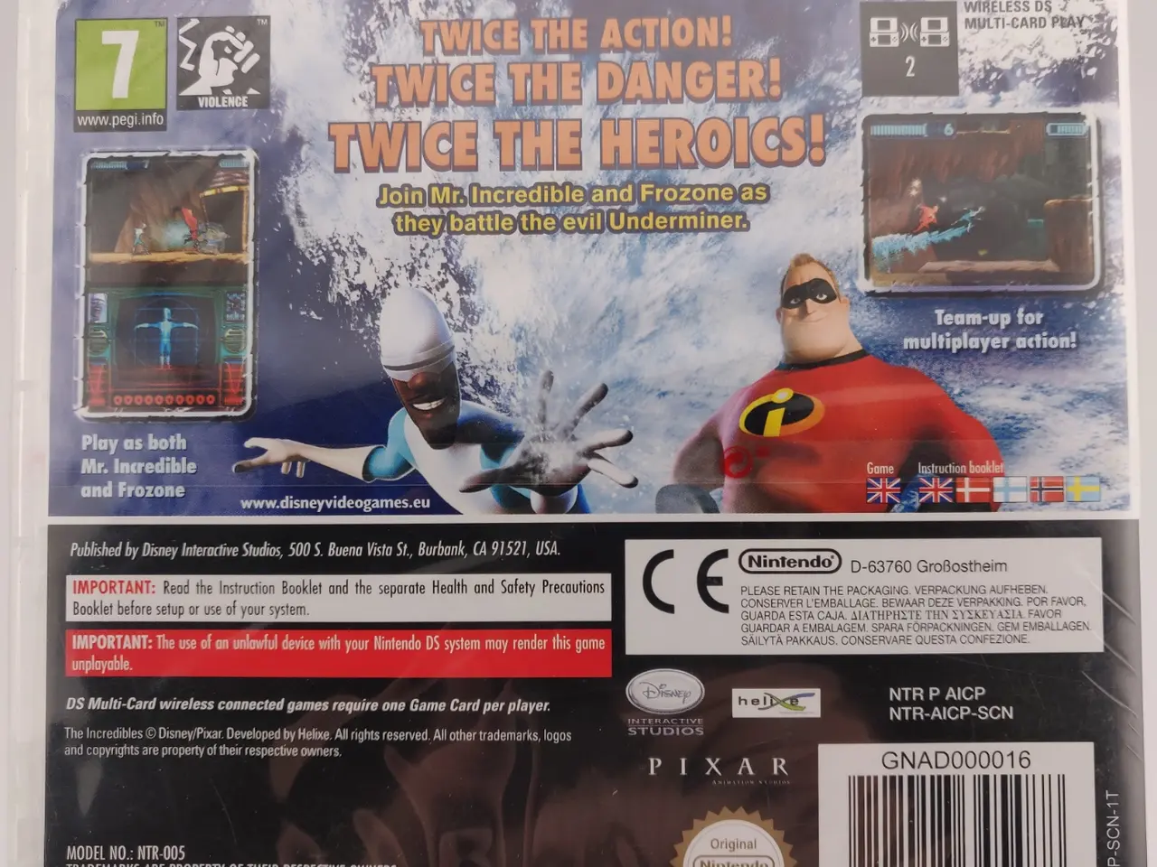 Billede 2 - The Incredibles: Rise of the Underminer (DS) NYT!
