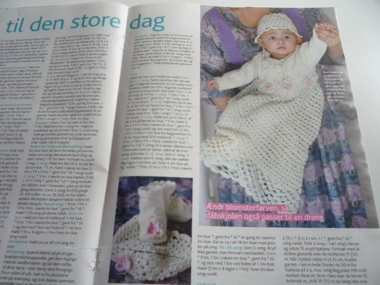 Billede 2 - Strik lyst og lækkert til baby, bl.a. dåbskjole