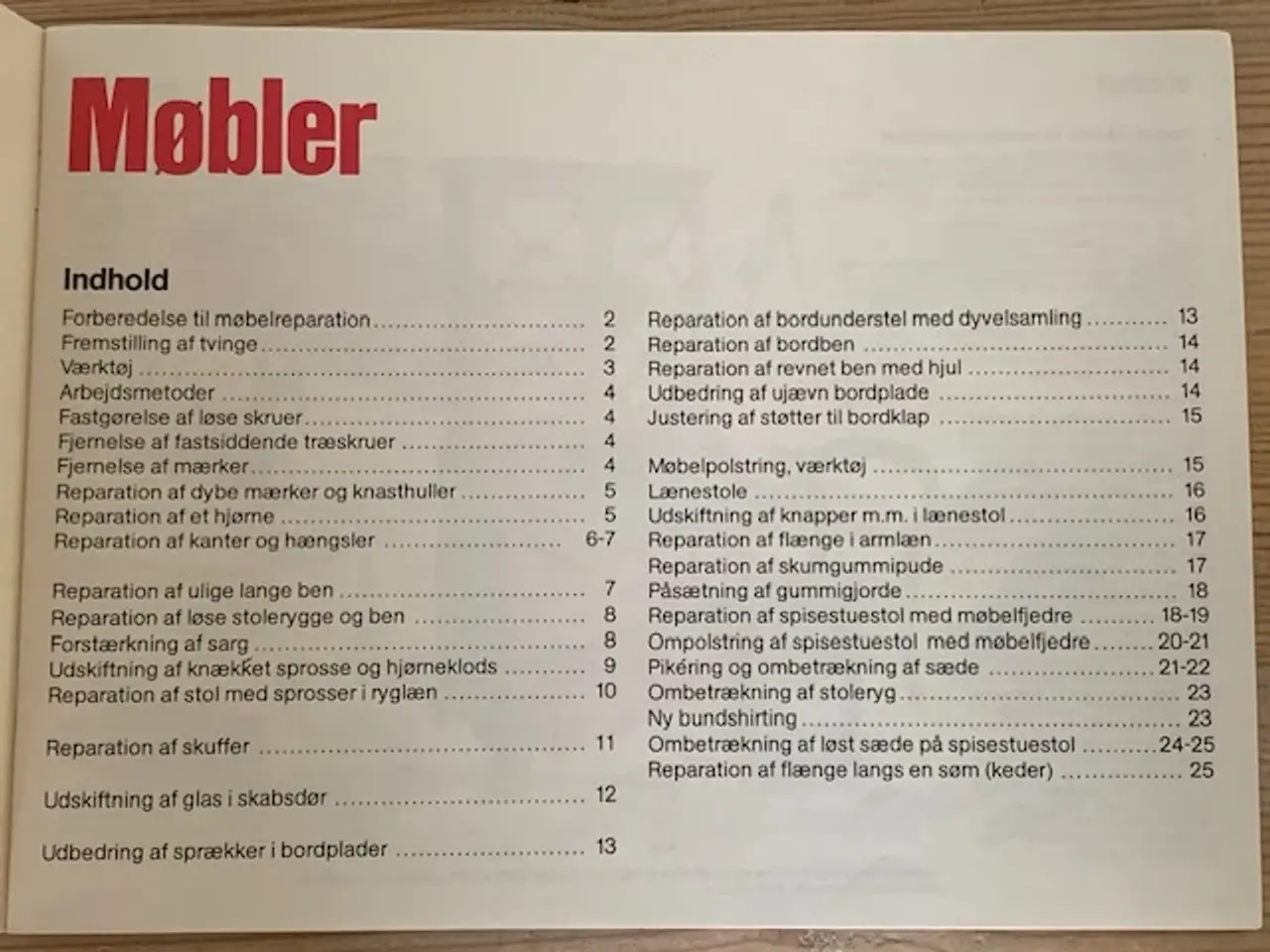 Billede 2 - Møbler - Hjemmets reparations-håndbøger 