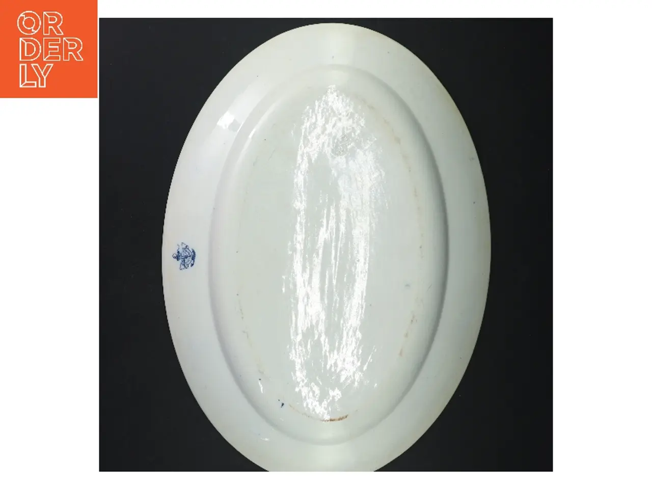 Billede 3 - Ovalt serveringsfad af porcelæn (str. 40x29 cm)