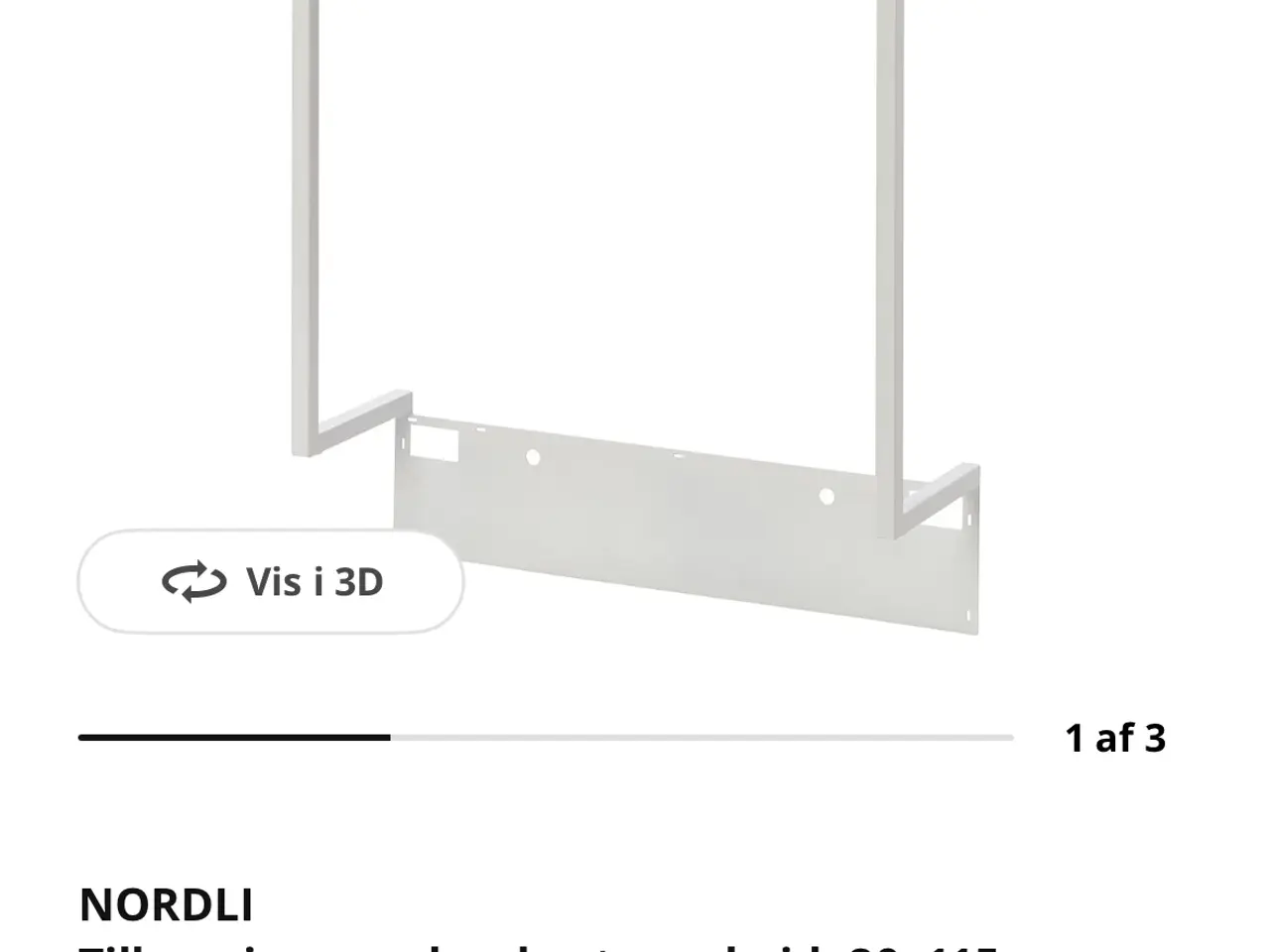 Billede 2 - Garderobe stang ikea Nordli