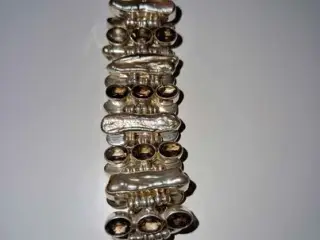 Armbånd Rabinovich røgkvarts og perler